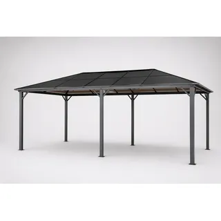 4iq group Hardtop Pavillon 3 x 6 m Braun