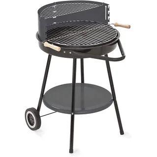 GRILLCHEF Holzkohlegrillwagen Ø48,5 cm Holzkohlegrill Standgrill BBQ Grill Wagen