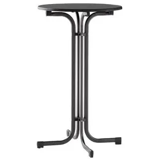 Sieger Party-Klapptisch Ø 70 x 112 cm Eisengrau/Schieferdekor Anthrazit