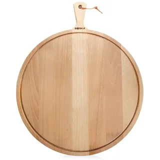 Boska Servierbrett Rund Amigo XXL Holz 1 50 cm Braun