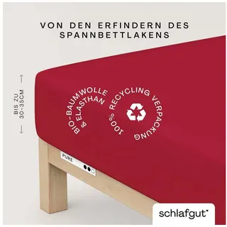 Baumwolle 140 x 200 - 160 x 220 cm red deep