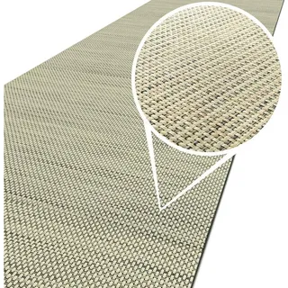 ANRO Küchenläufer Hochwertig Outdoorläufer Teppich TATAMI Läufermatte, Eckig, Höhe: 3 mm, Rattanoptik beige 50 cm x 100 cm x 3 mm