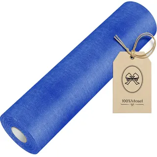 100%Mosel Vlies Tischläufer, in Royalblau (30 cm x 25 m), dekoratives Tischband, edle Tischdeko für Geburtstage & Hochzeiten, Bunte Dekoration zu besonderen Anlässen