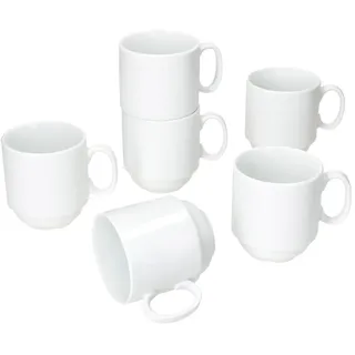 Mambocat Kaffeetasse 0,22 l Weiß 6 St.