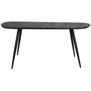 Zuiver Esstisch Esstisch Webster Oval Teakholz Retro Braun Parkettdesign 180