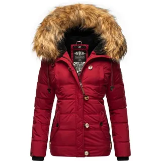 Navahoo Damen Winter-Steppjacke Zoja mit großer Kapuze und Kunstfell - S