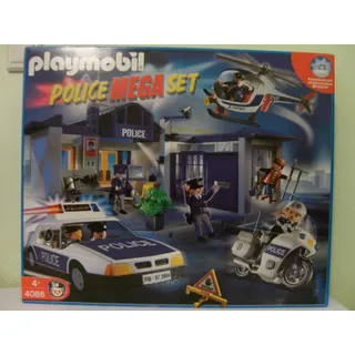 Playmobil Police Mega Set 4086 von 2006 Neu & OVP Polizei Zentrale Polizeiauto