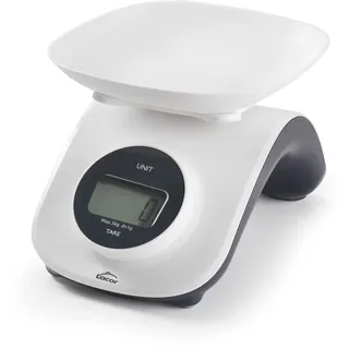 LACOR - 61719 - ECO-Küchenwaage, Lebensmittelgewicht, ohne Batterien und Batterien, Drehknopf zur Energieerzeugung, BPA-frei, abnehmbarer Behälter, maximale Kapazität 5 kg