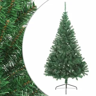 vidaXL Künstlicher Halber Weihnachtsbaum mit Ständer Grün 180 cm PVC