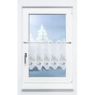 PLAUENER SPITZE Scheibengardine Ösen 131,2 x 40 cm Grün