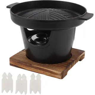Cocoarm Rauchfreier Tischgrill, Tragbarer Mini-BBQ-Grill, Aluminiumlegierung, Innen-BBQ-Grill, Rauchfreier Einzelgrill, Japanische Mini-Holzkohlegrills (HN-BBQ18A)