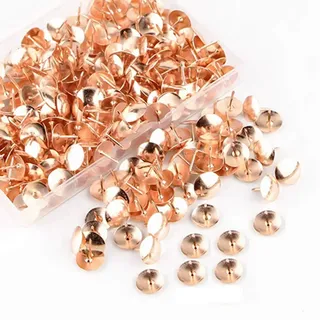 Egurs Reißnägel 1000 Stück Reißzwecke Metall Reißzwecken Thumb Tack Nagel Dekoration Pushpin für Büro Home Roségold