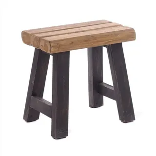 DESIGN DELIGHTS Sitzhocker Rustic 42 x 41 x 29 cm Schwarz
