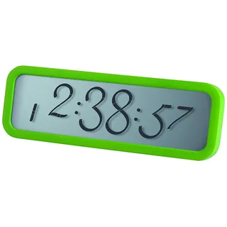 NEU Wecker Alarm Lexon Script Designer Clock LCD grün Tischuhr Wanduhr OVP