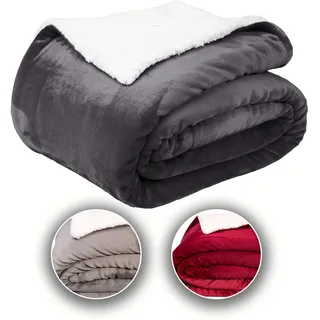 Komfortec Kuscheldecke 150 x 200 cm Anthrazit/Grau