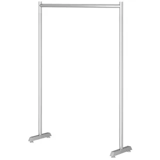 Garderobenständer Kommerzielle Robuste Kleiderstange, Silberner Kleiderständer Aus Edelstahl Zum Aufhängen Von Kleidung, Röcken, Freistehender Kleiderablage Für Schlafzimmer, Wäsches(Size:80X40X160CM)
