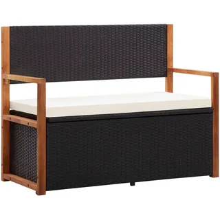 vidaXL Gartenbank 115 x 56 x 87 cm Schwarz