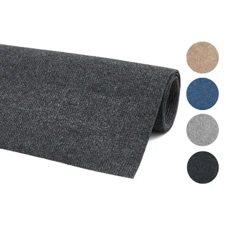 andiamo Teppichboden Milo, Nadelfilz Auslegware, 200 x 100 cm, Anthrazit | Meterware zum Zuschneiden, 2,5 mm Höhe, 75% Polyester und 25% Polypropylen, für Hobbyraum, Wohnwagen