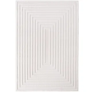KADIMA DESIGN Ortler Kurzflorteppich 240 x 340 cm Beige/Weiß