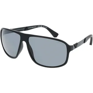 Emporio Armani EA4029 Herren-Sonnenbrille Vollrand Quadratisch Kunststoff-Gestell, schwarz