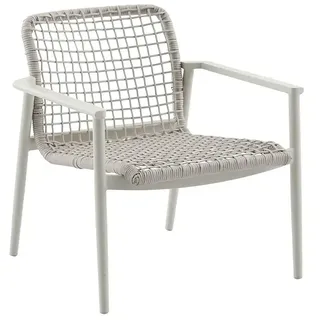 Sunfun Solo Rope Loungesessel  (B x T x H: 69,5 x 74 x 72 cm, Aluminium, Kunststoff, Light-Greige)