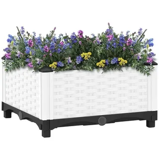 vidaXL Hochbeet 40 x 40 x 23 cm Weiß