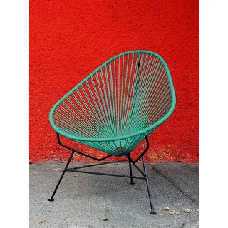 Stuhl Acapulco Chair Acapulco Design Bespannung aqua verde türkis, 70x92x95 cm