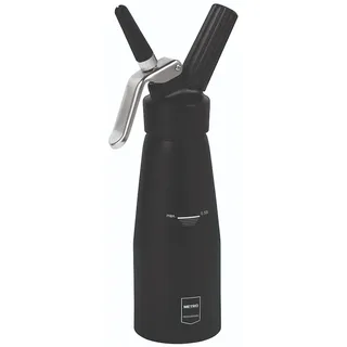 METRO PROFESSIONAL Sahnespender, Aluminium, Ø 8 x 27 cm, 0.5 L, schwarz
