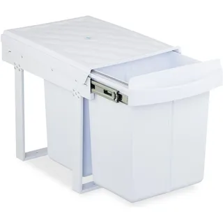 Relaxdays Einbaumülleimer 12 l Weiß