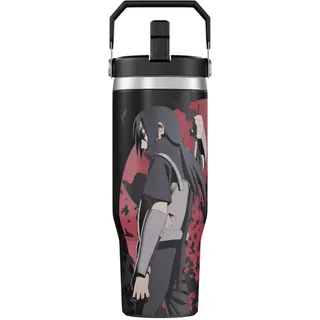 Naruto Itachi Bloodline Anime Becher mit Deckel, 850 ml, Edelstahl