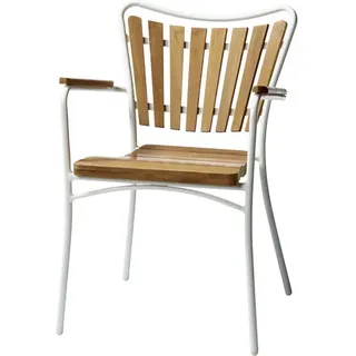 Cinas Gartenstuhl Ellen 58,5 x 56,5 x 78 cm weiß 2 St.