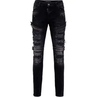Cipo & Baxx 5-Pocket-Jeans Slim Fit Schwarz 36/34