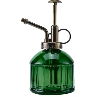Ebristar Glas-Pflanzen-Sprühflasche, 16,5 cm hoch, Vintage-Pflanzen-Spritzer-Gießkanne, Sukkulenten-Bewässerungsflasche mit oberer Pumpe, Kleiner Pflanzensprüher für Innen- und Außenbereich,