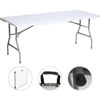 Trutzholm Gartentisch Klapptisch 180 x 75 x 74 cm Weiß