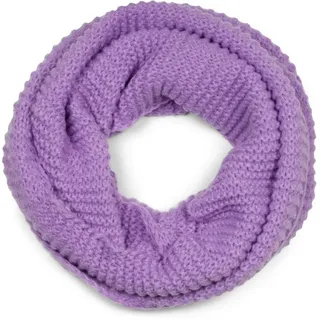 styleBREAKER Loop Strick Loop Wellenmuster, (1-St) lila
