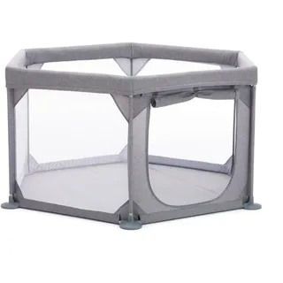 fillikid Laufgitter 6-Eck, grau Ø 134 cm, Höhe 67 cm, inklusive Transporttasche grau