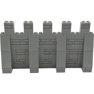 LEGO MOC Mittelalter Mauer Ritter Burg - grau  - 68 Teile - neu (LEGO Zubehör)