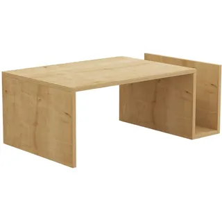 HANAH Home Moderner Couchtisch Blau/Eiche 86,8 x 32,4 x 50 cm