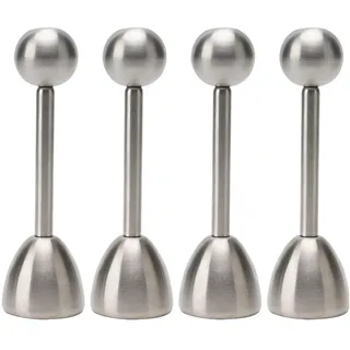 casativo Eierköpfer Edelstahl 4er-Set Weiß