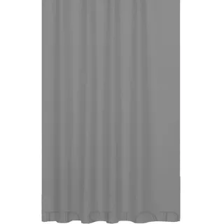 Ekershop Textil Duschvorhang 240 x 200 cm Grau – Waschbarer Stoff Duschvorhang inkl. Ringe | Rundum Sauber Umgenäht | Mit Beschwerungsband | Hotelqualität | Wasserabweisend Badewannen- & Duschvorhang