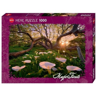 HEYE Puzzle HEYE Magische Wälder - PUZZLE 1000 Calla-Blüten Fantasie Landschaft, 1000 Puzzleteile