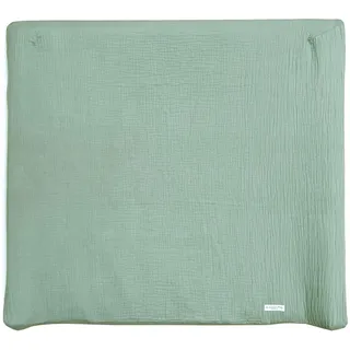 Blausberg Baby - Bezug kompatibel mit IKEA-Wickelauflage Vädra 74x80 cm, 100% Baumwolle-Musslin, Oeko-Tex ® Standard 100 zertifiziert - Salbei Grün