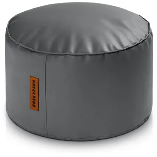 Green Bean Sitzhocker Pouf Kunstleder 47 x 30 x 47 cm Grau