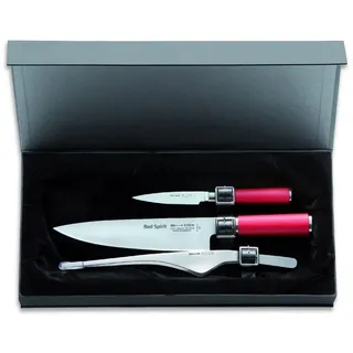 Friedr. Dick Red Spirit Messerset 3-tlg. X55CrMo14 Stahl rot
