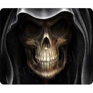 Mousepad, Motiv: Totenkopf, gruselig, rutschfest