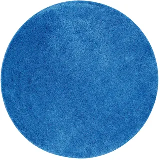 Snapstyle Hochflor Shaggy Teppich Blau 100x100cm