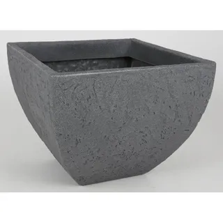 Jelenia Plast Pflanztopf 'Stone' 40x40x31cm Steinoptik grau Übertopf Blumen Pflanzengefäß