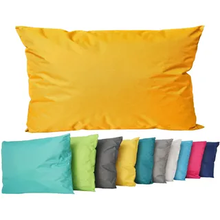 JACK Outdoor Lounge Kissen 30x50cm Dekokissen inkl. Füllung Wasserfest Sitzkissen Garten Stuhl Lotus Effekt, Farbe:Gold