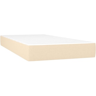 vidaXL Taschenfederkernmatratze Creme 80x200x20 cm Stoff