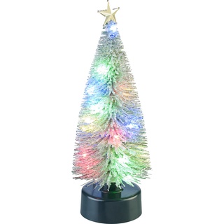 Bunter LED-Weihnachtsbaum mit Batterie-Betrieb, 25 cm hoch
